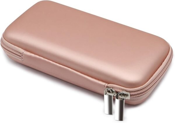 iMangoo Shockproof Carrying Charger Case Hard Protective EVA Impact Resistant Power Bank Pouch Small Electronics Organizer Cable Accessory Travel Essentials for Women,Size 6.5''x3.2''x1'',Rose Gold - Image 7