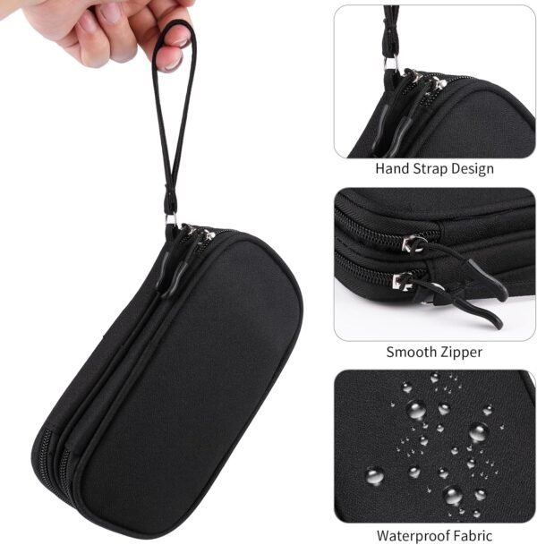 Travel Cable Organizer,Electronics Accessories Organizer Bag,Electronic Organizer Travel Universal Cable Organizer Electronics Accessories Bag for Charger, Phone, memory card,Travel Gadget Bag-Black - Image 3