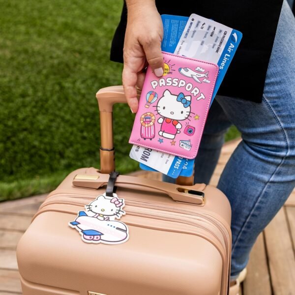 Kawaii Passport Holder with Luggage Tag, Cute Passport Cover set - Image 5