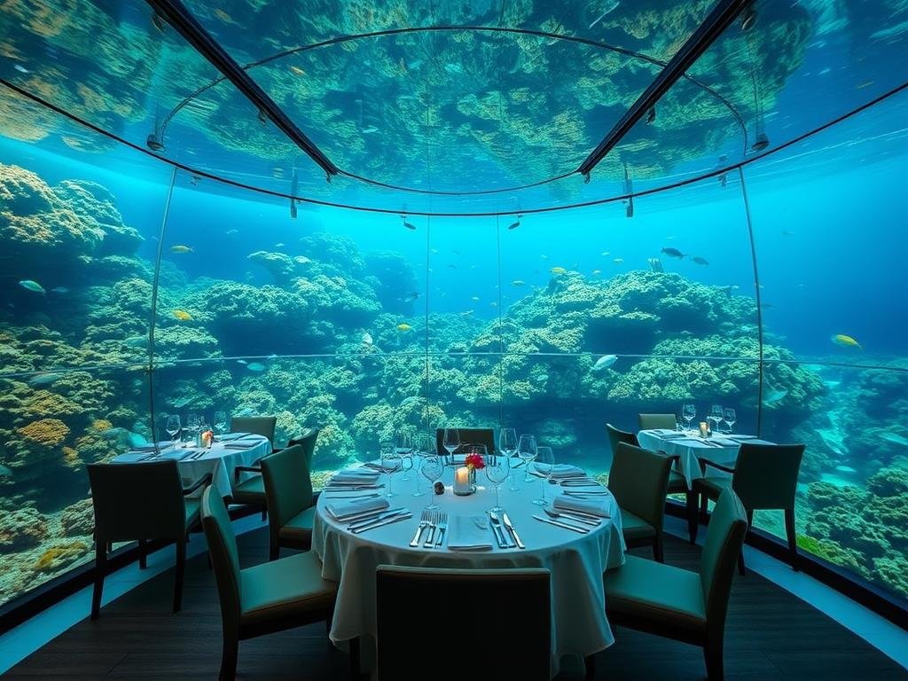 Anantara Kihavah underwater restaurant in the Maldives