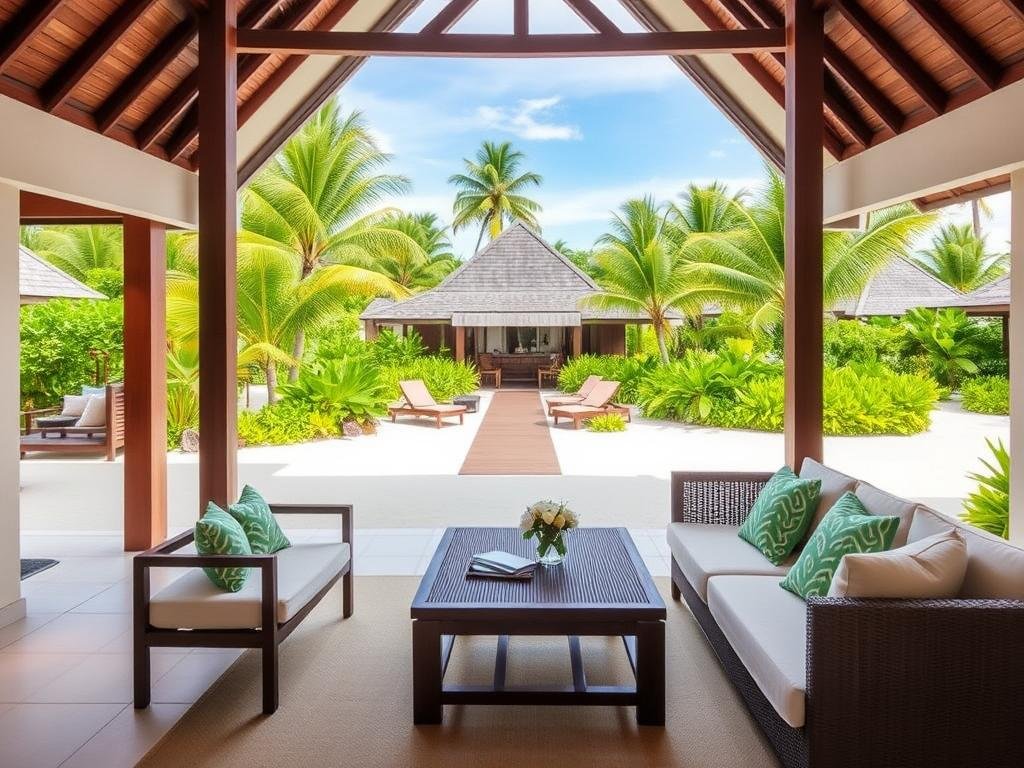 Kurumba Maldives beachfront villa with garden view